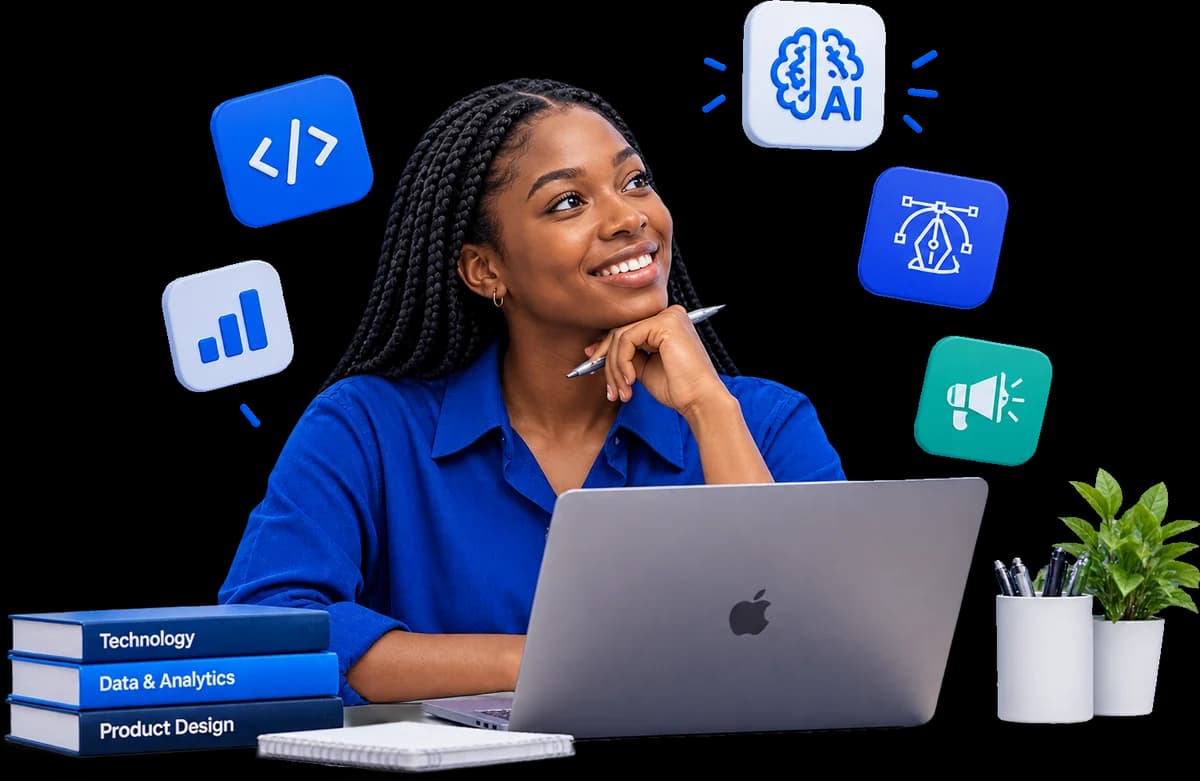 Students learning technology